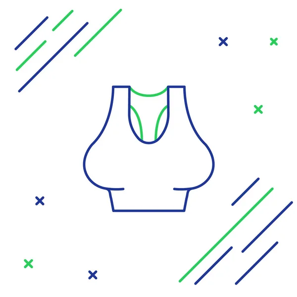 선 언더셔츠 아이콘은 흰색 배경에 분리되어 있다. 화려 한 윤곽 개념. Vector — 스톡 벡터