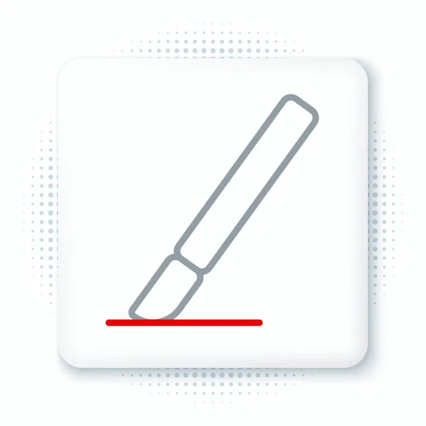 Ligne Icône d'outil scalpel chirurgie médicale isolé sur fond blanc. Instrument médical. Concept de contour coloré. Vecteur — Image vectorielle
