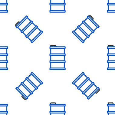 Line Barrel yağ ikonu beyaz arka planda izole edilmiş pürüzsüz desen. Renkli taslak konsepti. Vektör