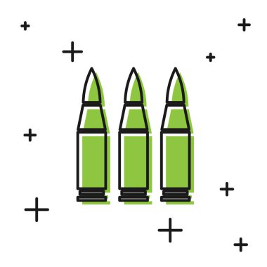 Siyah Kurşun simgesi beyaz arkaplanda izole edildi. Vektör