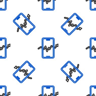 Line Mobile hisse senedi konsepti simgesi beyaz arka planda izole edilmiş pürüzsüz desen. Çevrimiçi ticaret, borsa analizi, iş ve yatırım. Renkli taslak konsepti. Vektör