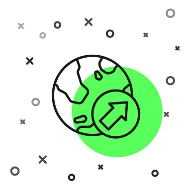 Siyah çizgi finansal büyüme ikonu beyaz arka planda izole edildi. Gelirleri arttırıyorum. Vektör