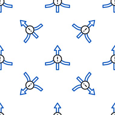 Satır Arrow simgesi beyaz arkaplanda kusursuz desen izole etti. Yön Arrowhead sembolü. Navigasyon işaretçisi işareti. Renkli taslak konsepti. Vektör