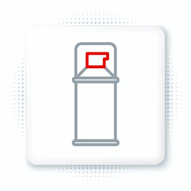 Beyaz arkaplanda çizgi traş jeli köpüğü simgesi izole edildi. Tıraş köpüğü. Renkli taslak konsepti. Vektör