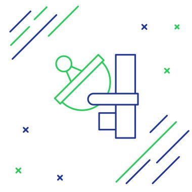 Radar simgesi beyaz arkaplanda izole edildi. Arama sistemi. Uydu sinyali. Renkli taslak konsepti. Vektör