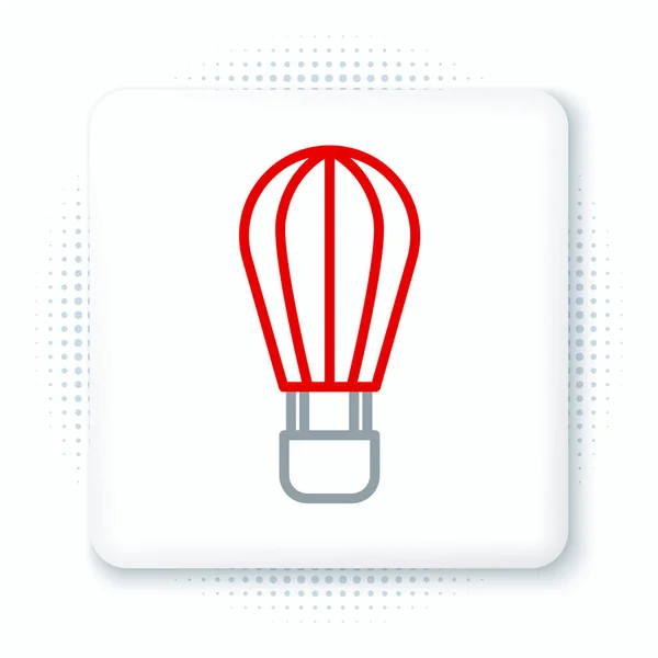 Line Heißluftballon Symbol Isoliert Auf Weißem Hintergrund Luftverkehr Für Reisen — Stockvektor