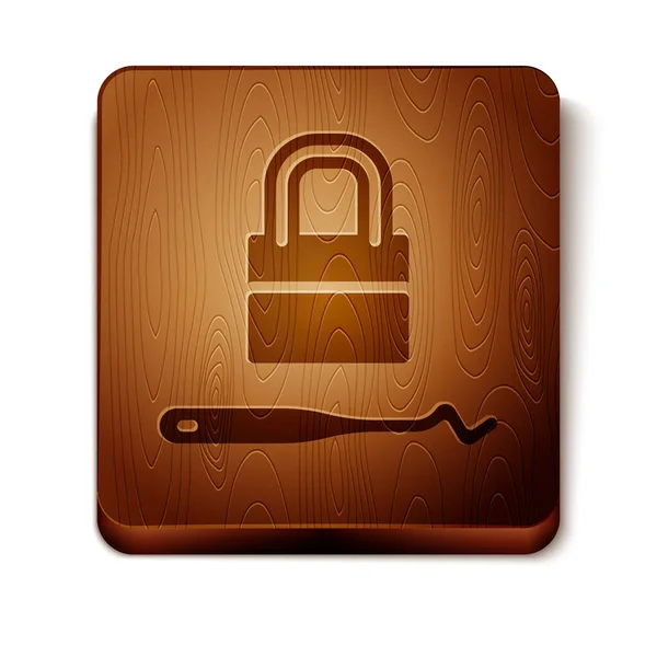Brown Lockpicks Lock Picks Lock Picking Icon Isolated White Background — стоковый вектор
