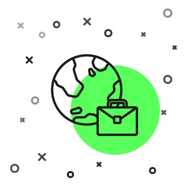 Siyah Hat Çevrimiçi çalışan simge beyaz arkaplanda izole edildi. Evinde dizüstü bilgisayarla çalışan serbest çalışan bir adam. Uzaktan kumanda. Mesafeli iş kavramı. Vektör.