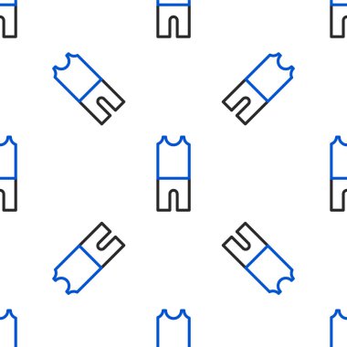 Tüplü dalış ikonu için çizgili dalış kıyafeti beyaz arka planda izole edilmiş pürüzsüz desen. Su altı ekipmanları. Renkli taslak konsepti. Vektör.