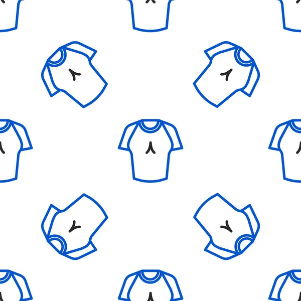 Çizgi tişört simgesi beyaz arkaplanda izole edilmiş kusursuz desen. Renkli taslak konsepti. Vektör.