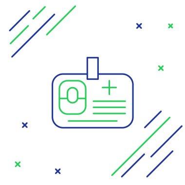 Beyaz arkaplanda çizgi tanımlama simgesi izole edildi. Sunum için, şirketin kimliği için, reklam için kullanılabilir. Renkli taslak konsepti. Vektör.