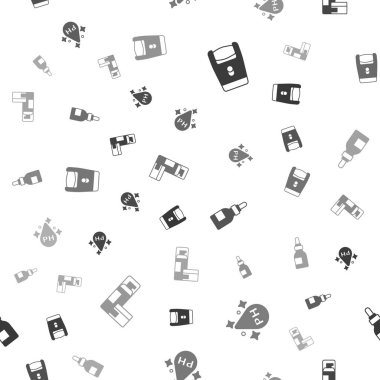 Saç bakımı şişesi için elektrikli tıraş bıçağı yağı ve pürüzsüz desenli tıraş köpüğü ayarlayın. Vektör.