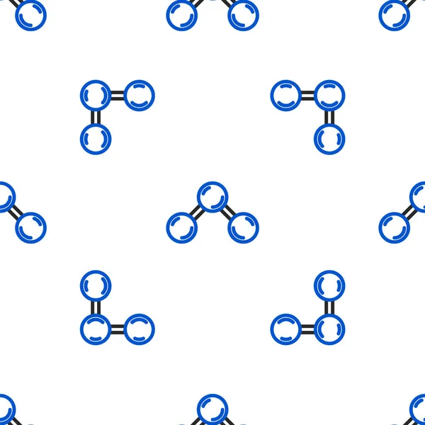 Línea Molecule Icono Aislado Patrón Sin Costura Sobre Fondo Blanco — Vector de stock