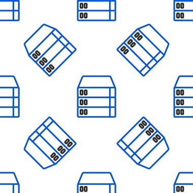 Satır Sunucusu, Data, Web Sunucu simgesi izole edilmiş beyaz arkaplan üzerinde kusursuz desen. Renkli taslak konsepti. Vektör