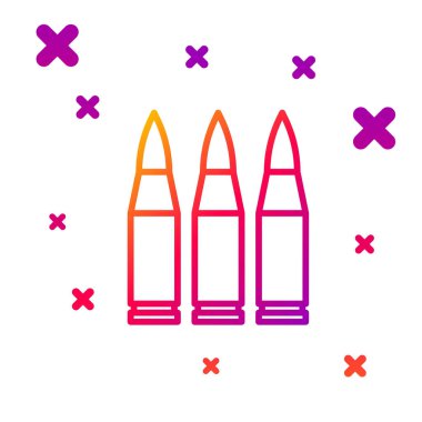 Renk çizgisi kurşun simgesi beyaz arkaplanda izole edildi. Kademeli rastgele dinamik şekiller. Vektör.