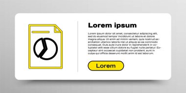 Grafik çizelgesi simgesine sahip çizgi belgesi beyaz arkaplanda izole edildi. Metin dosya simgesini rapor et. Muhasebe tabelası. Denetim, analiz, planlama. Renkli taslak konsepti. Vektör.