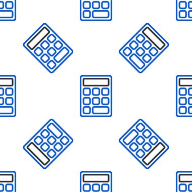 Satır Hesaplayıcı simgesi beyaz arkaplanda izole edilmiş kusursuz desen. Muhasebe sembolü. İş hesaplamaları matematik eğitimi ve finans. Renkli taslak konsepti. Vektör.