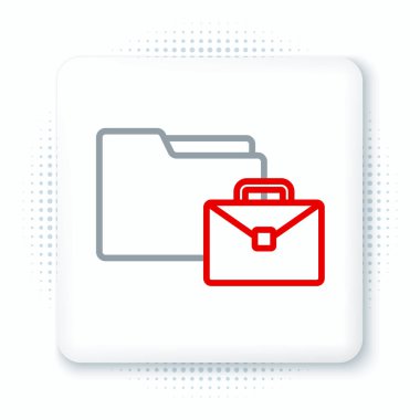 Çevrimiçi çalışan simge beyaz arkaplanda izole edildi. Evinde dizüstü bilgisayarla çalışan serbest çalışan bir adam. Uzaktan kumanda. Mesafeli iş kavramı. Renkli taslak konsepti. Vektör