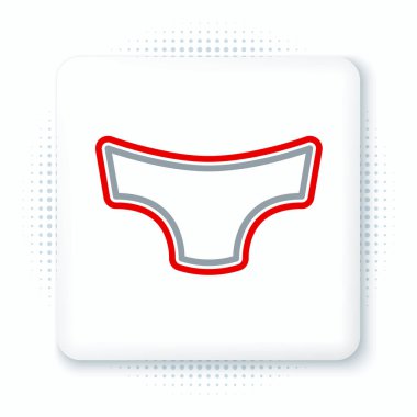 Çizgi Adamlarının iç çamaşırı simgesi beyaz arkaplanda izole edildi. Erkek iç çamaşırı. Renkli taslak konsepti. Vektör