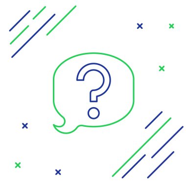 Konuşma balonu sohbet simgesi beyaz arkaplanda izole edildi. İleti simgesi. İletişim ya da yorum sohbet sembolü. Renkli taslak konsepti. Vektör