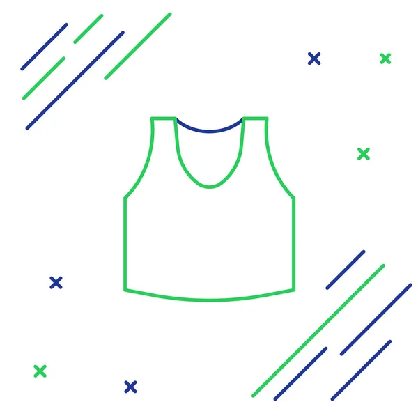 Ícone Camiseta Linha Isolado Fundo Branco Conceito Esboço Colorido Vetor — Vetor de Stock