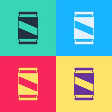 Pop Art Beer renkli arka planda izole edilebilir. Vektör.