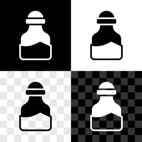 Définissez Icône Spice Can Isolée Sur Fond Noir Blanc Transparent — Image vectorielle