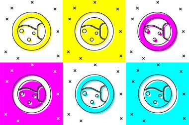 Çamaşır makinesi simgesini renk arkaplanından ayır. Çamaşır makinesi simgesi. Çamaşır makinesi, çamaşır makinesi. Ev aletleri sembolü. Vektör.