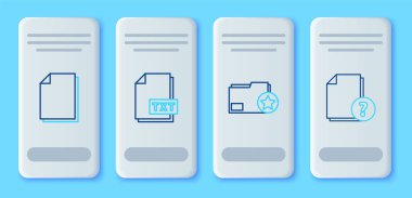 TXT dosya belgesi dizinini yıldız ve Bilinmeyen simge ile ayarla. Vektör.