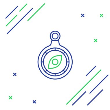 Pusula simgesi beyaz arkaplanda izole edildi. Rüzgâr yön bulma sembolü. Rüzgar gül işareti. Renkli taslak konsepti. Vektör