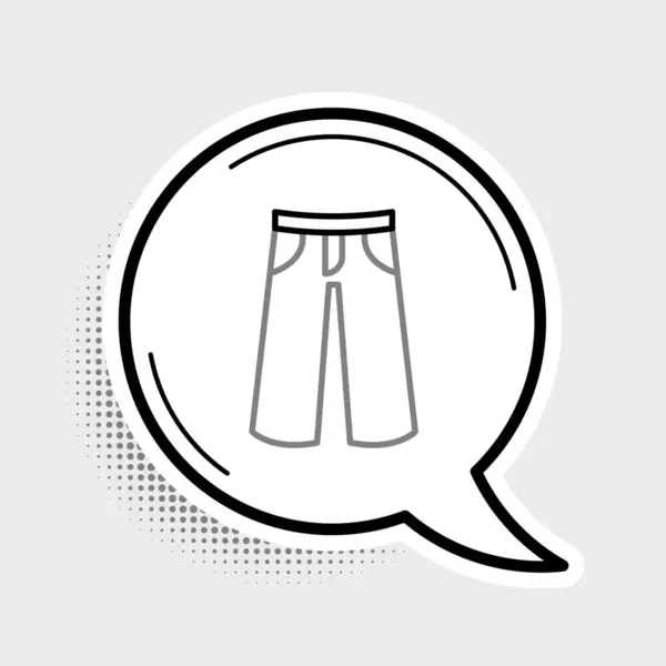 Icono Pantalones Línea Aislado Sobre Fondo Gris Firma Pantalones Concepto — Vector de stock