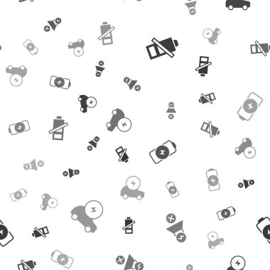 Düşük batarya, elektrik motoru, batarya şarjı ve arabayı sorunsuz bir şablona ayarla. Vektör