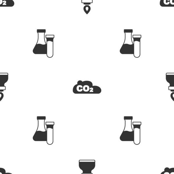 Réglez Brûleur Alcool Alcool Les Émissions Co2 Dans Nuage Tube — Image vectorielle