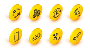 İnsan eliyle zar atarken kumarhane fişleri tutarken poker masasında kağıt oynarken dolar sembollü kumarhane oynarken ve dolar simgesi üzerinde değiş tokuş yaparken. Vektör.