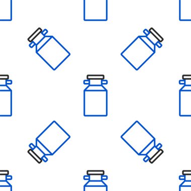 Süt ikonu için çizgi konteynırı beyaz arka planda izole edilmiş pürüzsüz desen. Renkli taslak konsepti. Vektör.