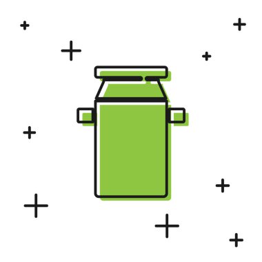 Beyaz arka planda izole edilmiş süt ikonu için siyah kutu. Vektör.