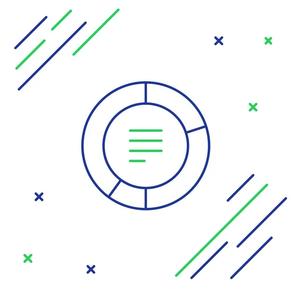 Line Pie Diagramm Infografik Symbol Isoliert Auf Weißem Hintergrund Diagrammdiagramm — Stockvektor