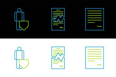 Kalkan ve Yırtık Sözleşmeli Belge Hayat Sigortası. Vektör.