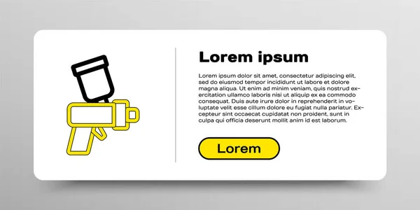 Лінія Малювати Пістолет Розпилювач Ізольовано Білому Тлі Барвиста Концепція Контуру — стоковий вектор