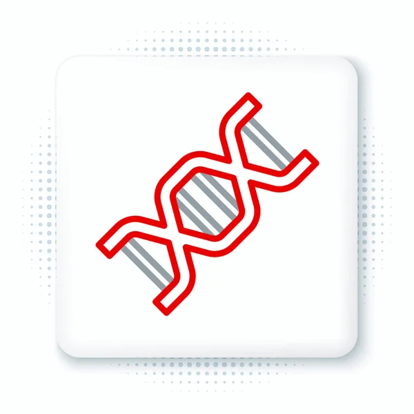 Linje Dna Symbol Ikon Isolerad Vit Bakgrund Färgstarkt Skisskoncept Vektor — Stock vektor