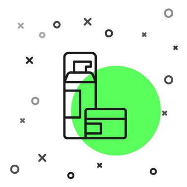 Siyah çizgi tıraş köpüğü simgesi beyaz arkaplanda izole edilmiş. Tıraş köpüğü. Vektör.