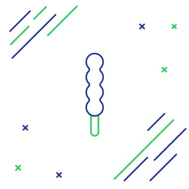Line Lolipop simgesi beyaz arkaplanda izole edildi. Şeker işareti. Yemek, lezzetli bir sembol. Renkli taslak konsepti. Vektör.