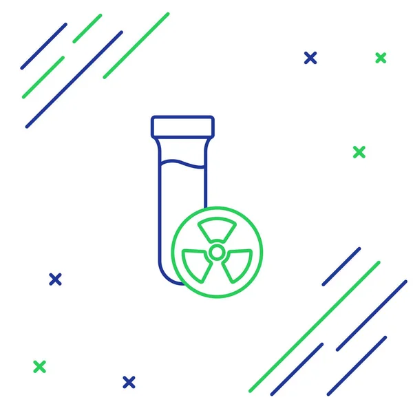 Line Labor Chemikalienbecher Mit Giftigen Flüssigkeitssymbol Isoliert Auf Weißem Hintergrund — Stockvektor