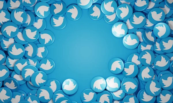 Melitopol Ukraine August 2022 Twitter Logotype Icon Isolated Blue Background — Stock Photo, Image