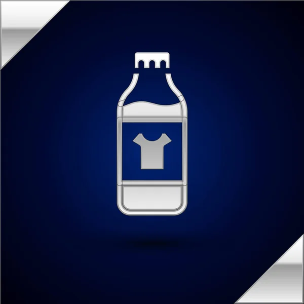 Silver Plastic Bottle Laundry Detergent Bleach Dishwashing Liquid Another Cleaning — Vetor de Stock