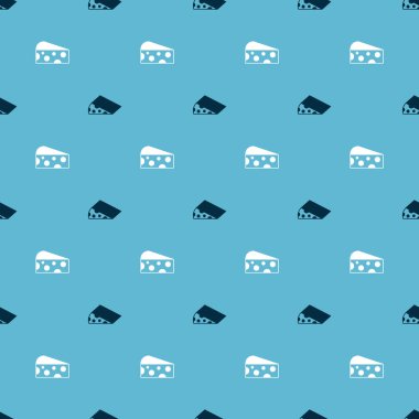 Set Cheese and on seamless pattern. Vector.