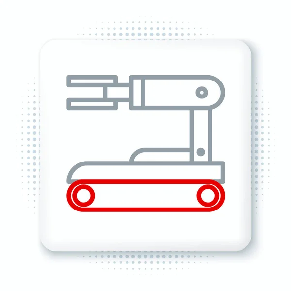 Línea Robot Icono Aislado Sobre Fondo Blanco Concepto Esquema Colorido — Vector de stock