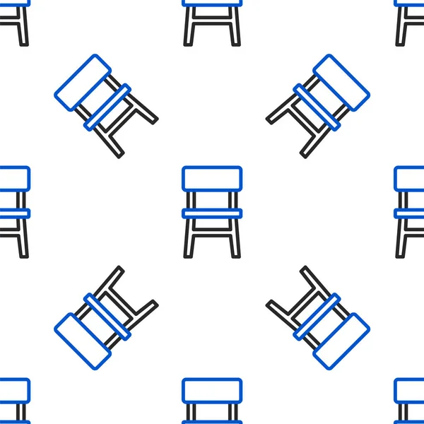 线椅图标在白色背景上隔离无缝图案 五彩缤纷的概念 — 图库矢量图片