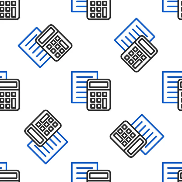Satır Hesaplayıcı simgesi beyaz arkaplanda izole edilmiş kusursuz desen. Muhasebe sembolü. İş hesaplamaları matematik eğitimi ve finans. Renkli taslak konsepti. Vektör