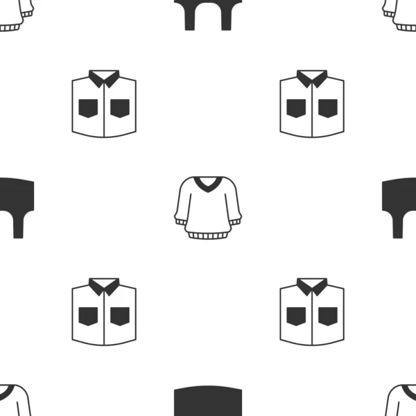 Set Undershirt Sweater Shirt Seamless Pattern Vector — ストックベクタ